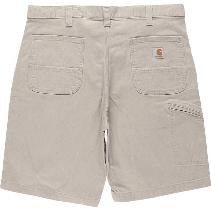 Carhartt Relaxed Fit Duck Work Shorts, Men's Size 38 cotton Beige type Vintage Second Hand