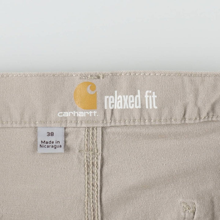 Carhartt Relaxed Fit Duck Work Shorts, Men's Size 38 cotton Beige type Vintage Second Hand