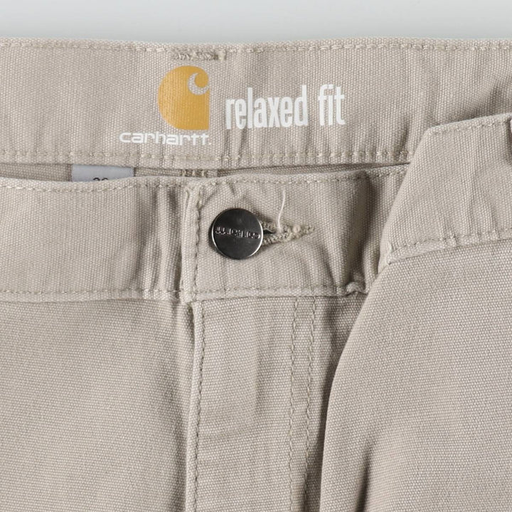 Carhartt Relaxed Fit Duck Work Shorts, Men's Size 38 cotton Beige type Vintage Second Hand