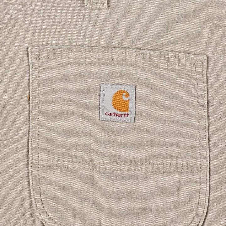 Carhartt Relaxed Fit Duck Canvas Work Shorts (Men's W37 equivalent) cotton Beige type Vintage Second Hand