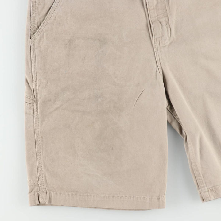Carhartt Relaxed Fit Duck Canvas Work Shorts (Men's W37 equivalent) cotton Beige type Vintage Second Hand
