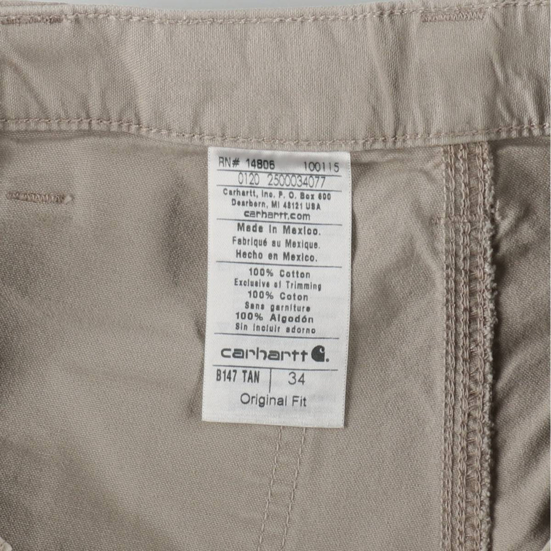 Carhartt Original Fit Duck Painter Shorts, Men's Size 34 cotton gray type Vintage Second Hand