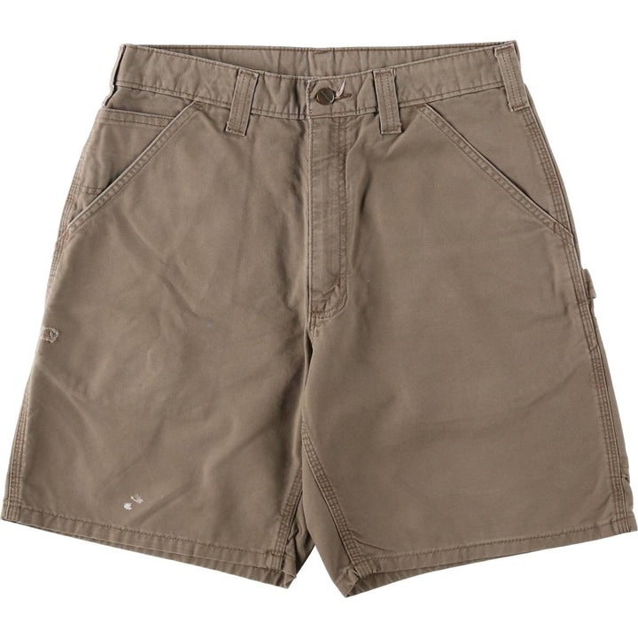 Carhartt ORIGINAL FIT Duck Canvas Painter Shorts (Men's W31 equivalent) cotton brown type Vintage Second Hand