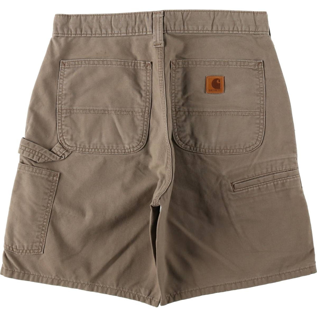 Carhartt ORIGINAL FIT Duck Canvas Painter Shorts (Men's W31 equivalent) cotton brown type Vintage Second Hand