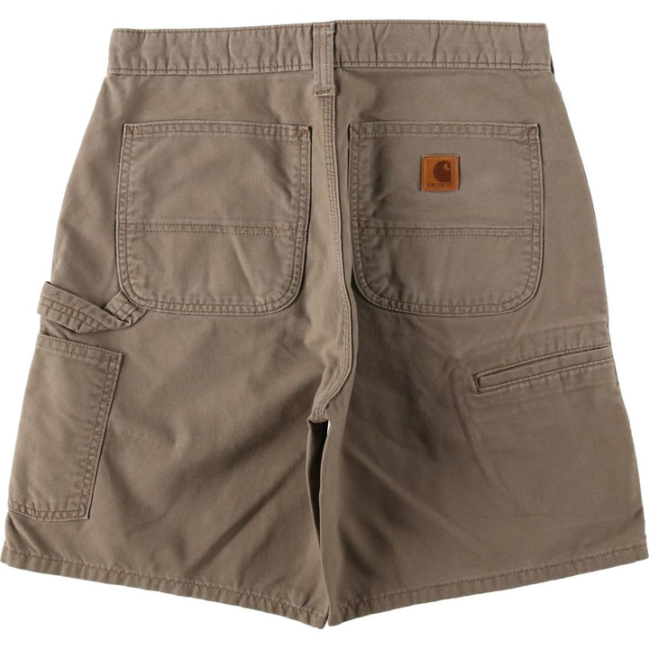 Carhartt ORIGINAL FIT Duck Canvas Painter Shorts (Men's W31 equivalent) cotton brown type Vintage Second Hand