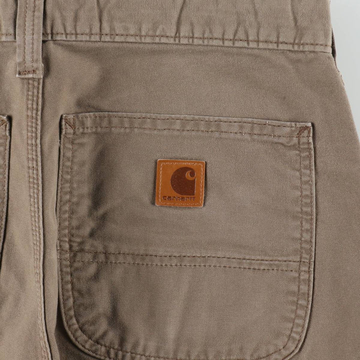 Carhartt ORIGINAL FIT Duck Canvas Painter Shorts (Men's W31 equivalent) cotton brown type Vintage Second Hand