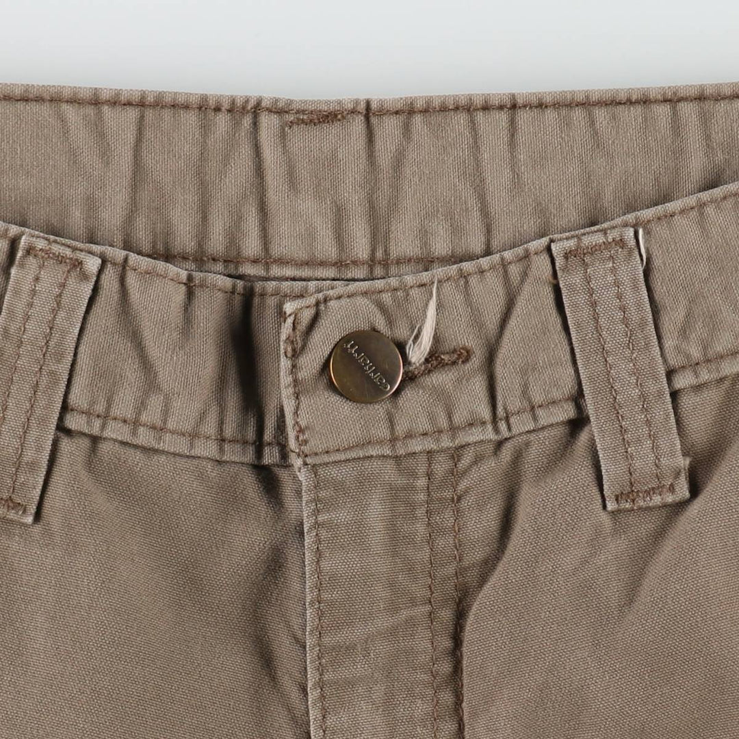 Carhartt ORIGINAL FIT Duck Canvas Painter Shorts (Men's W31 equivalent) cotton brown type Vintage Second Hand