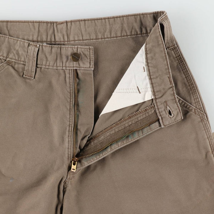 Carhartt ORIGINAL FIT Duck Canvas Painter Shorts (Men's W31 equivalent) cotton brown type Vintage Second Hand