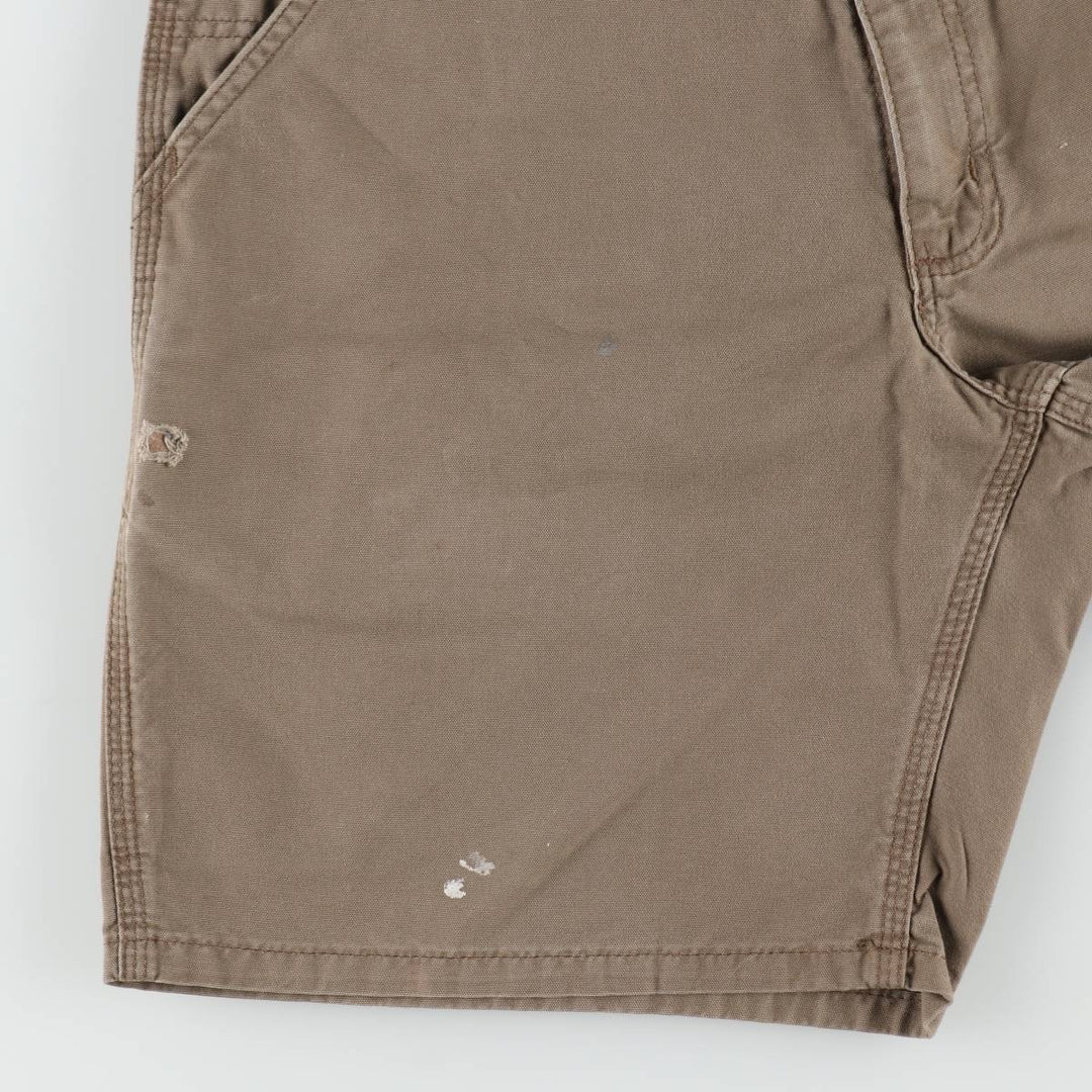 Carhartt ORIGINAL FIT Duck Canvas Painter Shorts (Men's W31 equivalent) cotton brown type Vintage Second Hand