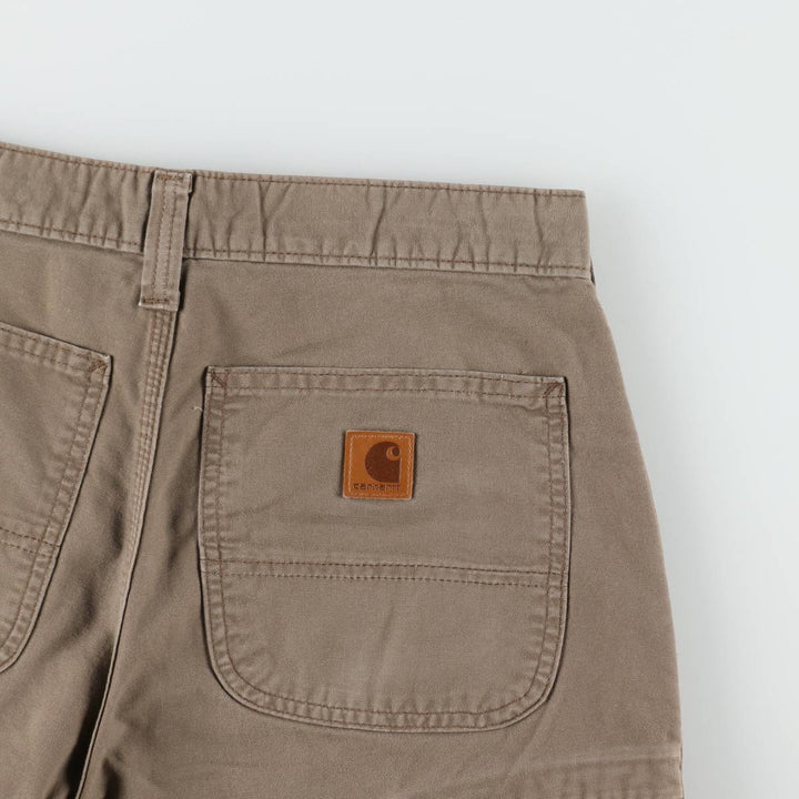 Carhartt ORIGINAL FIT Duck Canvas Painter Shorts (Men's W31 equivalent) cotton brown type Vintage Second Hand