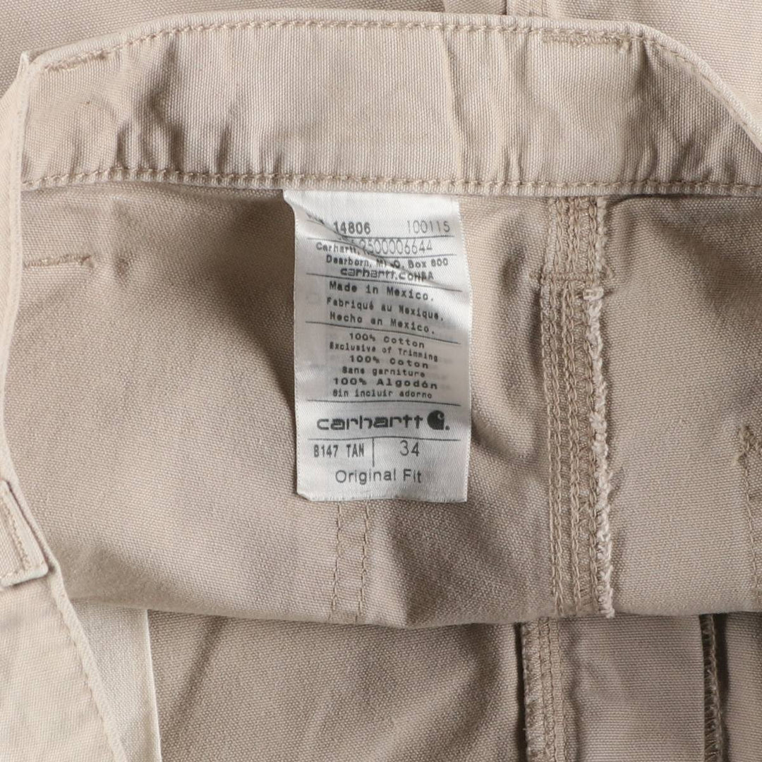 Carhartt Original Fit Duck Painter Shorts, Men's Size 34 cotton Beige type Vintage Second Hand