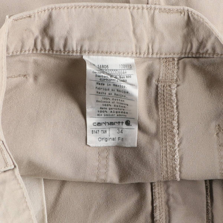 Carhartt Original Fit Duck Painter Shorts, Men's Size 34 cotton Beige type Vintage Second Hand