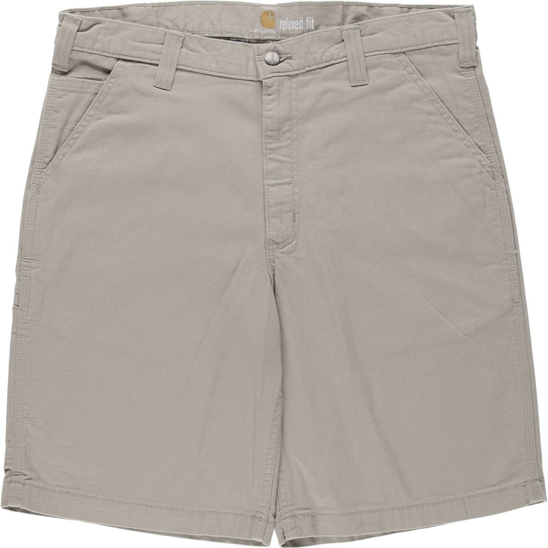 Carhartt Relaxed Fit Duck Canvas Work Shorts (Men's W37 equivalent) cotton Beige type Vintage Second Hand