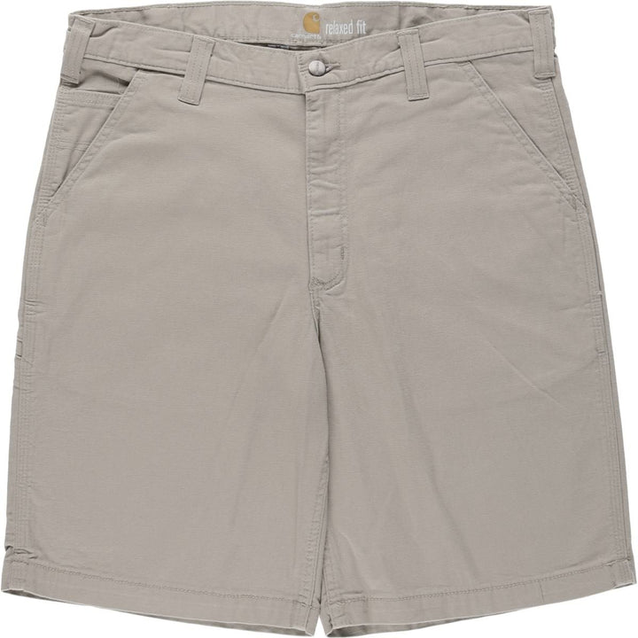 Carhartt Relaxed Fit Duck Canvas Work Shorts (Men's W37 equivalent) cotton Beige type Vintage Second Hand
