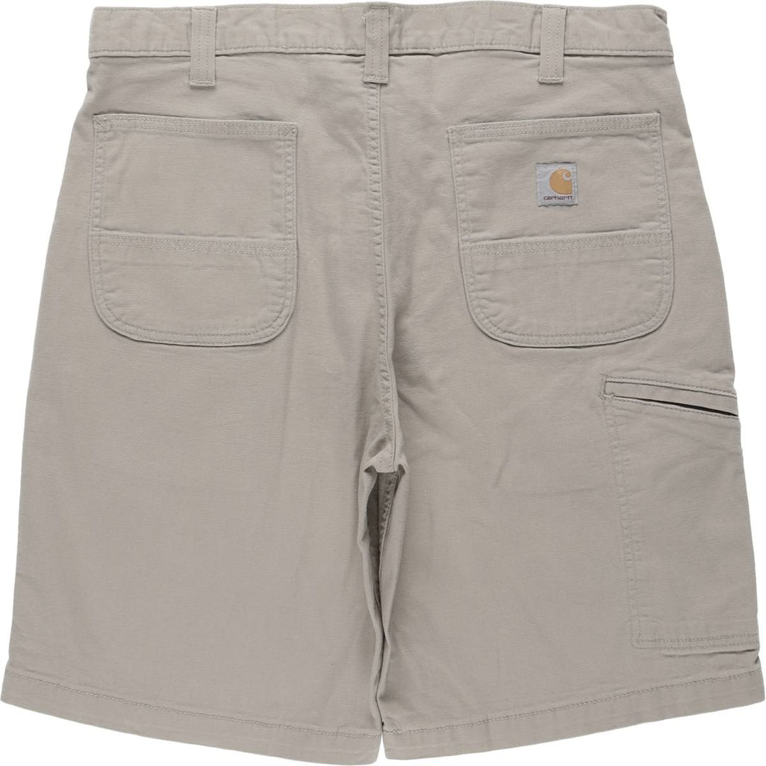 Carhartt Relaxed Fit Duck Canvas Work Shorts (Men's W37 equivalent) cotton Beige type Vintage Second Hand