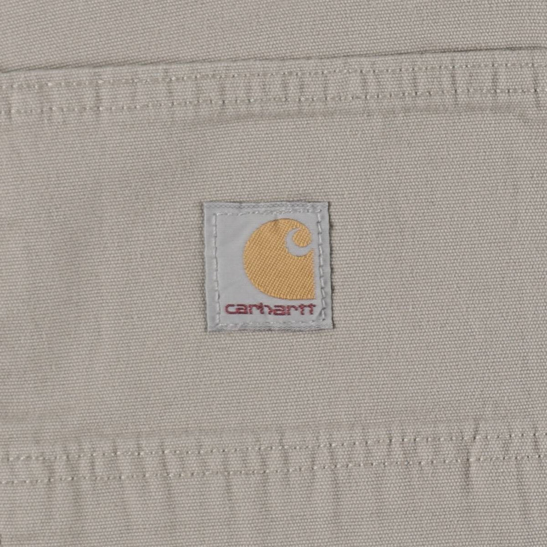 Carhartt Relaxed Fit Duck Canvas Work Shorts (Men's W37 equivalent) cotton Beige type Vintage Second Hand