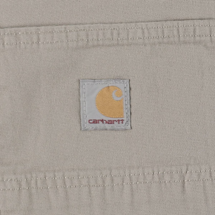 Carhartt Relaxed Fit Duck Canvas Work Shorts (Men's W37 equivalent) cotton Beige type Vintage Second Hand