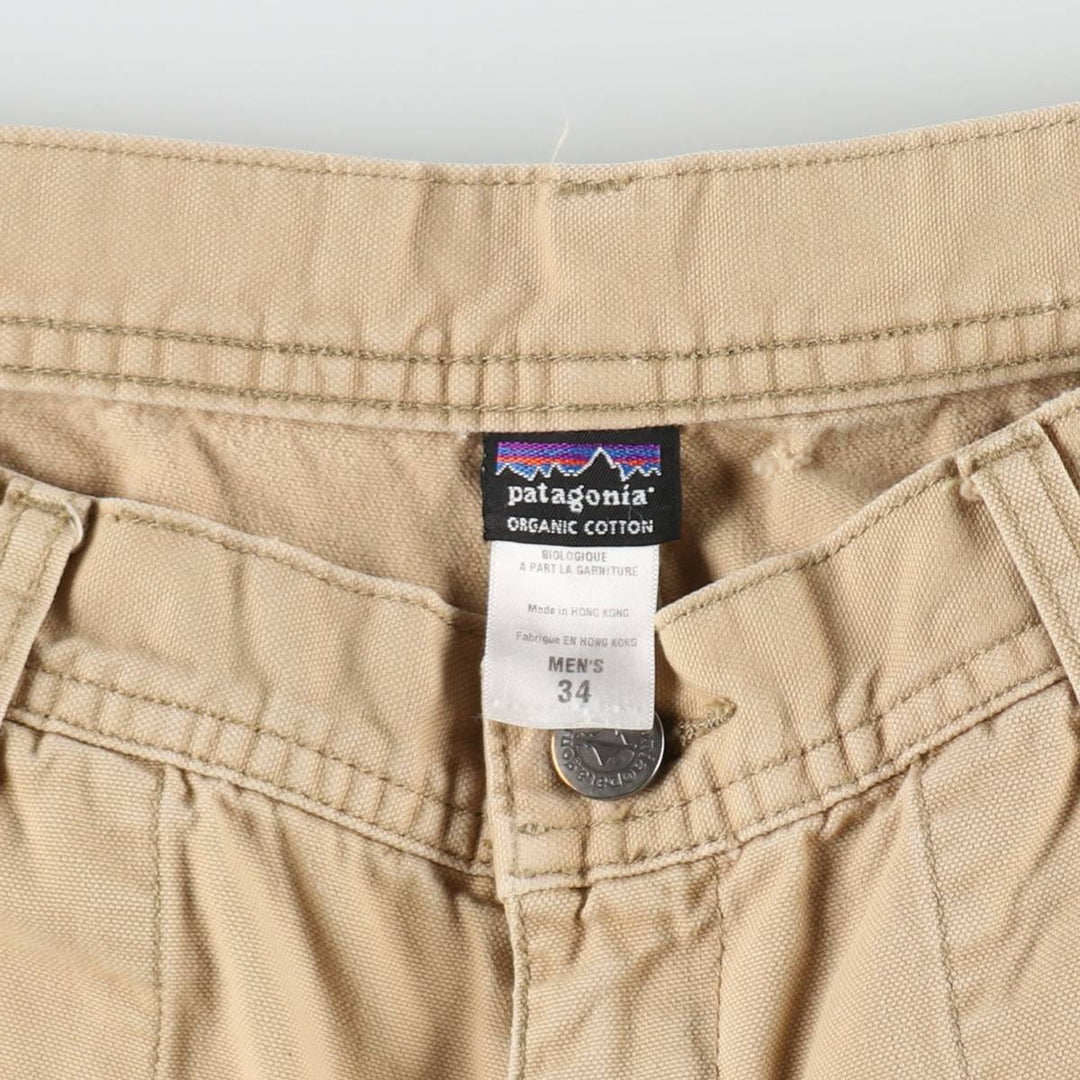 2000'S Patagonia Organic Cotton Shop Shorts 57350S7 Duck Canvas Shorts Men's W33 equivalent Organic cotton Beige type Vintage Second Hand