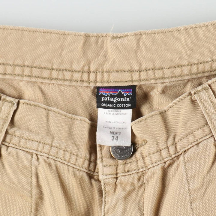 2000'S Patagonia Organic Cotton Shop Shorts 57350S7 Duck Canvas Shorts Men's W33 equivalent Organic cotton Beige type Vintage Second Hand
