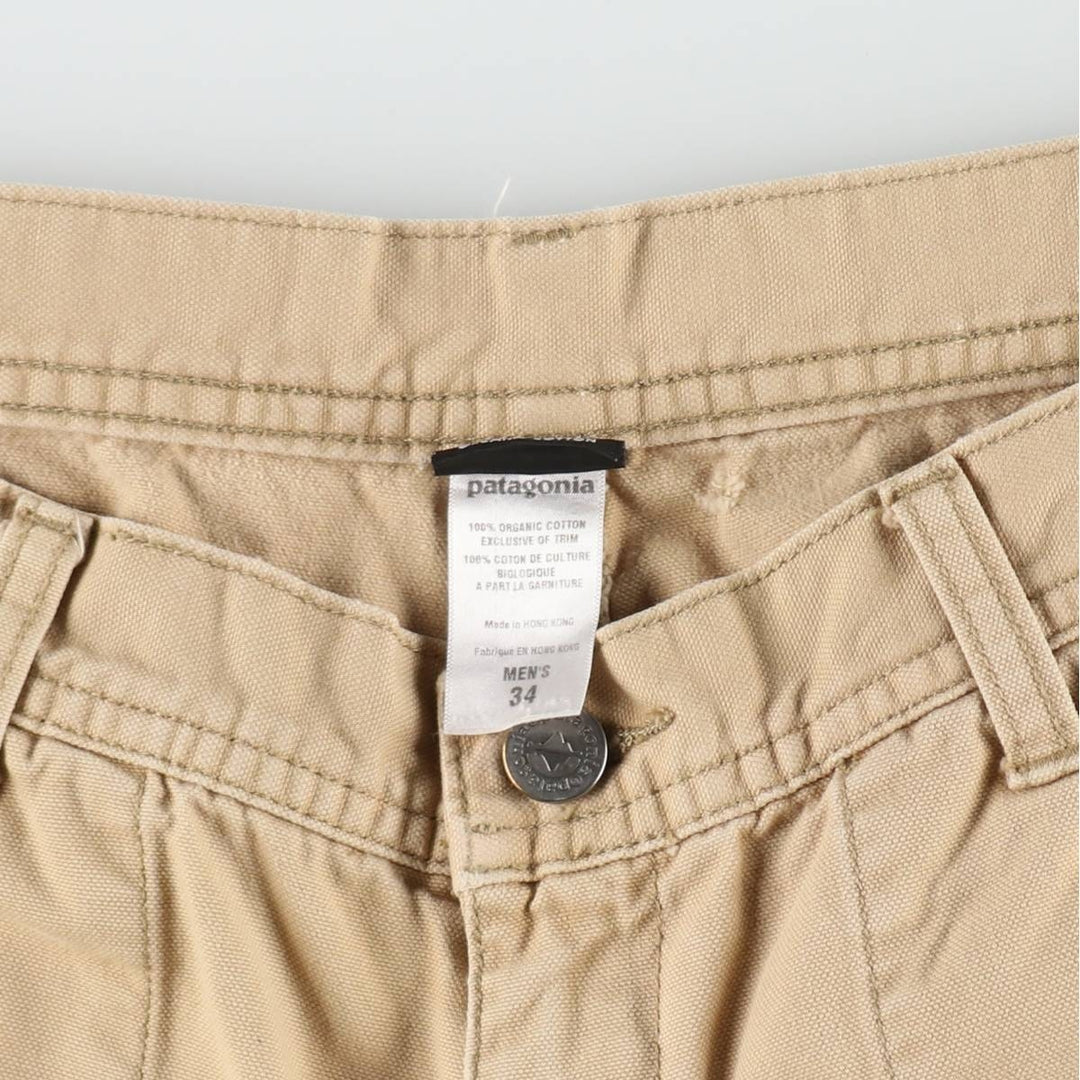 2000'S Patagonia Organic Cotton Shop Shorts 57350S7 Duck Canvas Shorts Men's W33 equivalent Organic cotton Beige type Vintage Second Hand