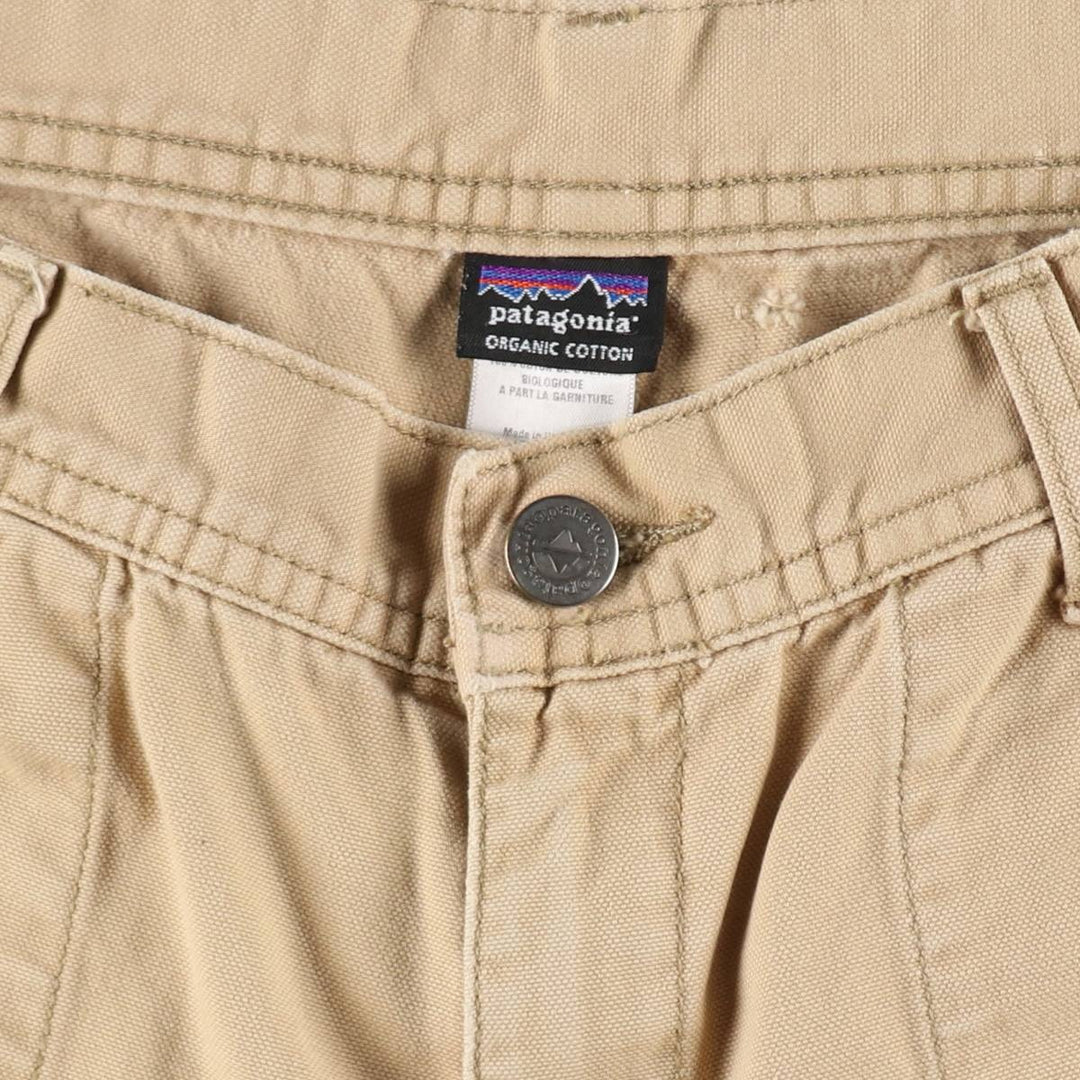 2000'S Patagonia Organic Cotton Shop Shorts 57350S7 Duck Canvas Shorts Men's W33 equivalent Organic cotton Beige type Vintage Second Hand