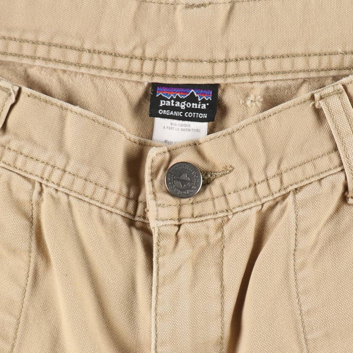 2000'S Patagonia Organic Cotton Shop Shorts 57350S7 Duck Canvas Shorts Men's W33 equivalent Organic cotton Beige type Vintage Second Hand