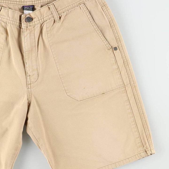 2000'S Patagonia Organic Cotton Shop Shorts 57350S7 Duck Canvas Shorts Men's W33 equivalent Organic cotton Beige type Vintage Second Hand