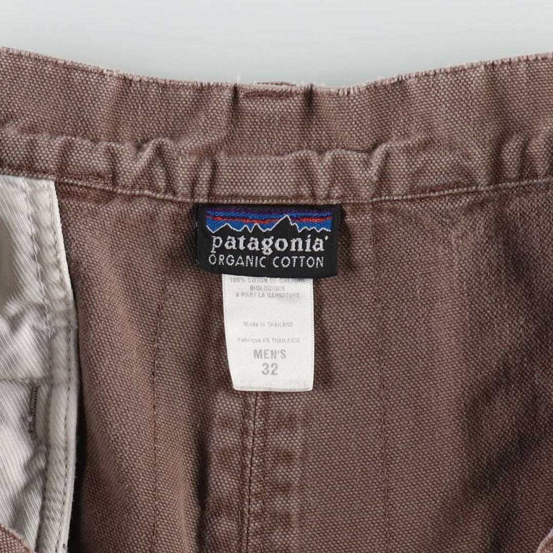2000'S Patagonia Organic Cotton Stand-Up Shorts 57216S8 Duck Canvas Shorts Men's W33 equivalent Organic cotton brown type Vintage Second Hand