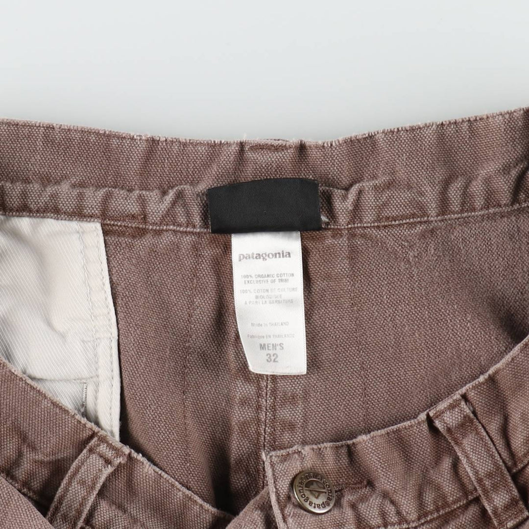 2000'S Patagonia Organic Cotton Stand-Up Shorts 57216S8 Duck Canvas Shorts Men's W33 equivalent Organic cotton brown type Vintage Second Hand