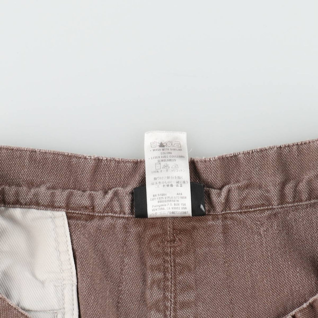 2000'S Patagonia Organic Cotton Stand-Up Shorts 57216S8 Duck Canvas Shorts Men's W33 equivalent Organic cotton brown type Vintage Second Hand