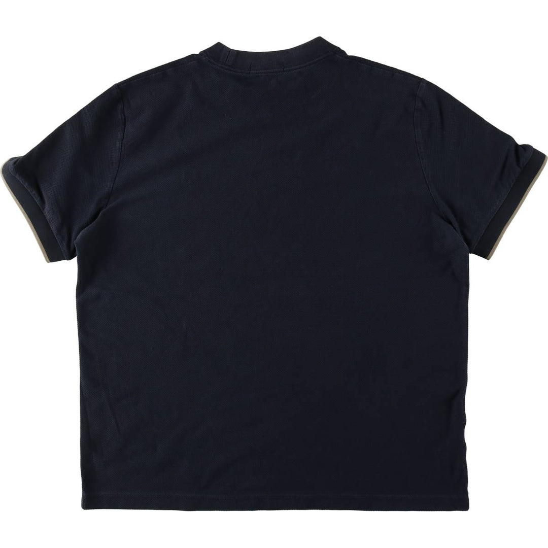 Fred Perry short-sleeved T-shirt with a single logo, men's size XL (approx.) cotton navy blue type Vintage Second Hand