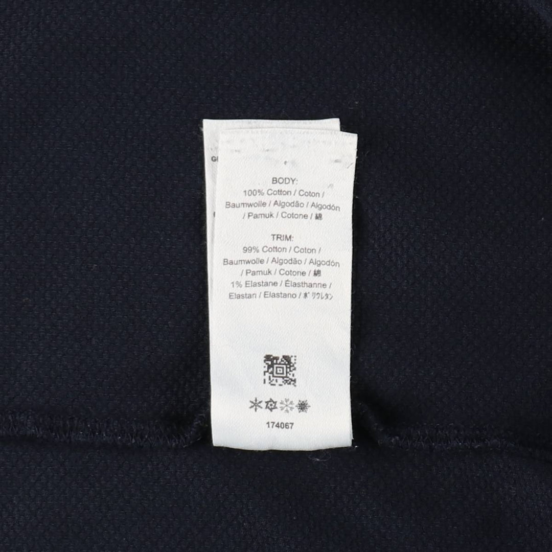 Fred Perry short-sleeved T-shirt with a single logo, men's size XL (approx.) cotton navy blue type Vintage Second Hand