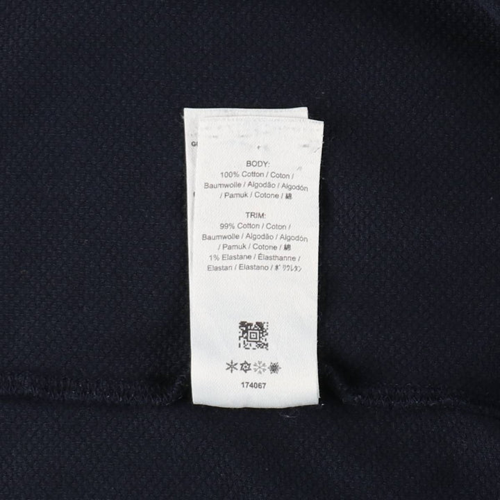 Fred Perry short-sleeved T-shirt with a single logo, men's size XL (approx.) cotton navy blue type Vintage Second Hand