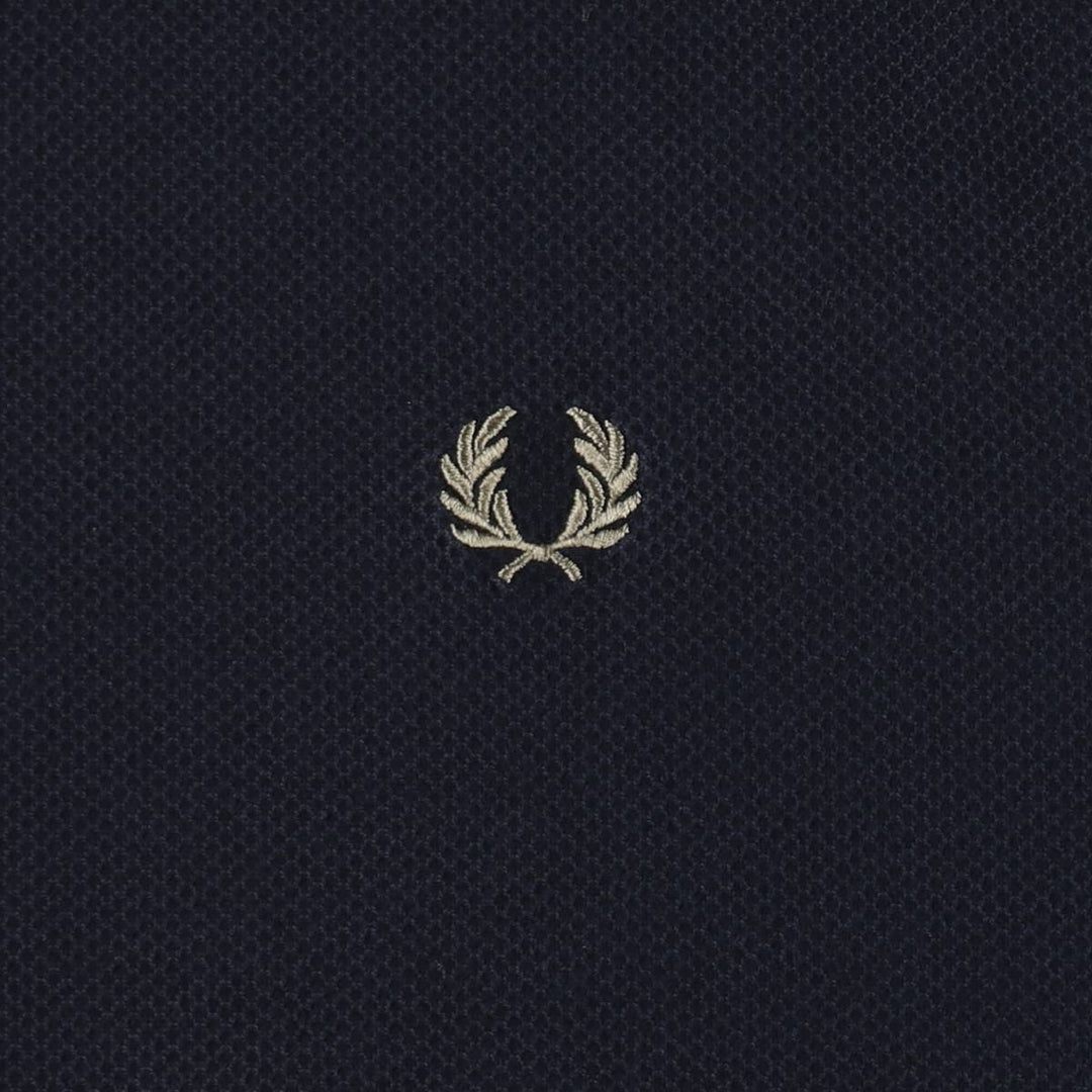 Fred Perry short-sleeved T-shirt with a single logo, men's size XL (approx.) cotton navy blue type Vintage Second Hand