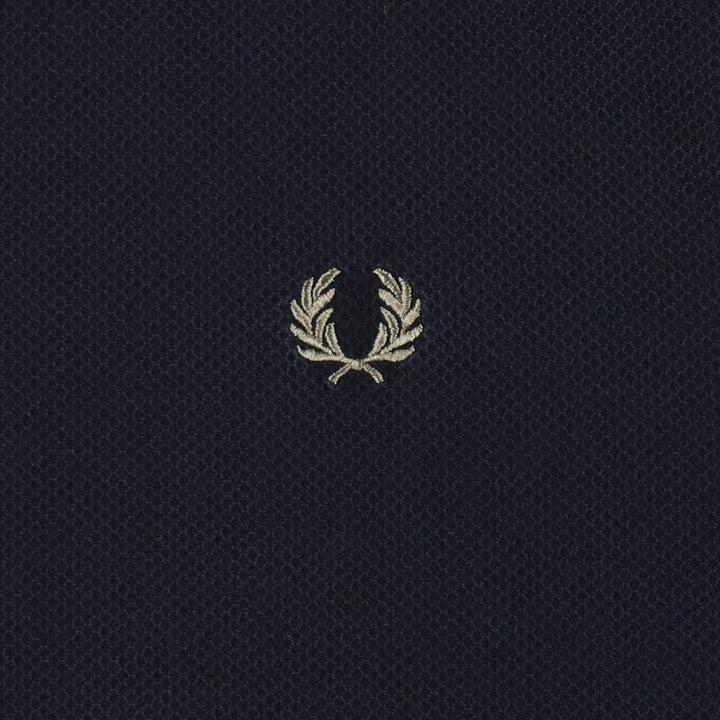 Fred Perry short-sleeved T-shirt with a single logo, men's size XL (approx.) cotton navy blue type Vintage Second Hand