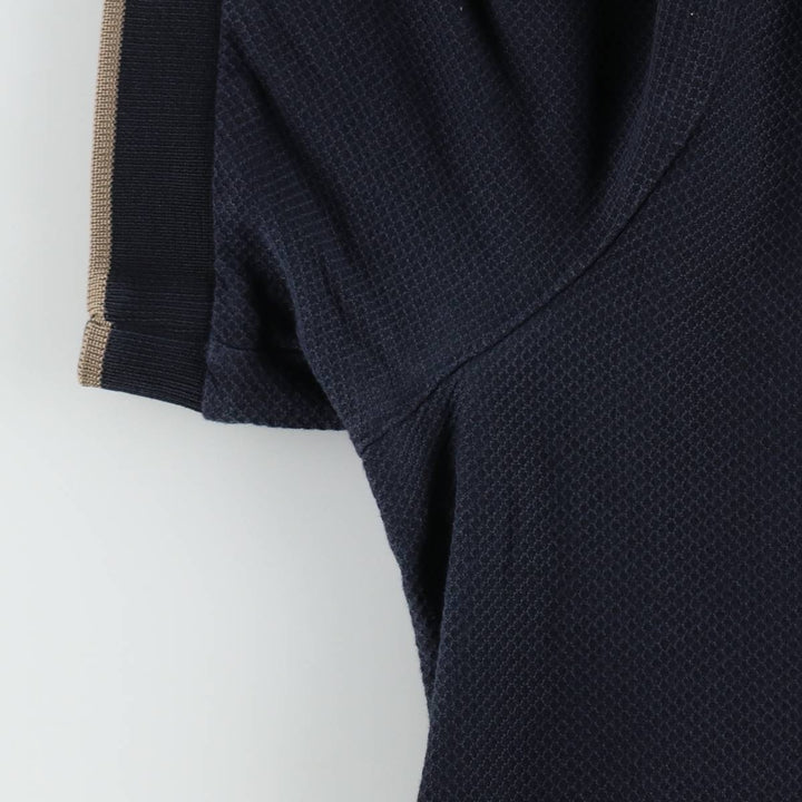 Fred Perry short-sleeved T-shirt with a single logo, men's size XL (approx.) cotton navy blue type Vintage Second Hand
