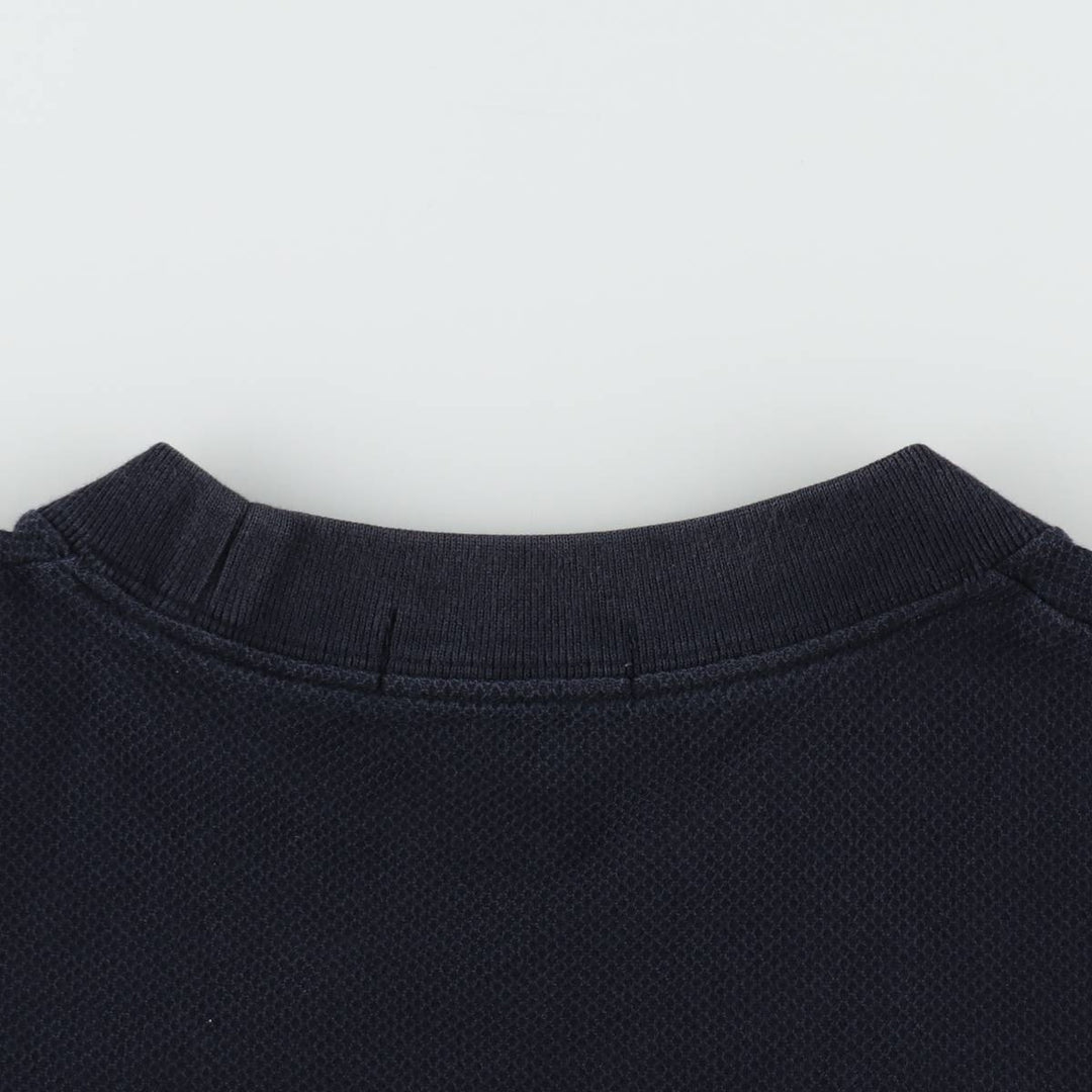 Fred Perry short-sleeved T-shirt with a single logo, men's size XL (approx.) cotton navy blue type Vintage Second Hand