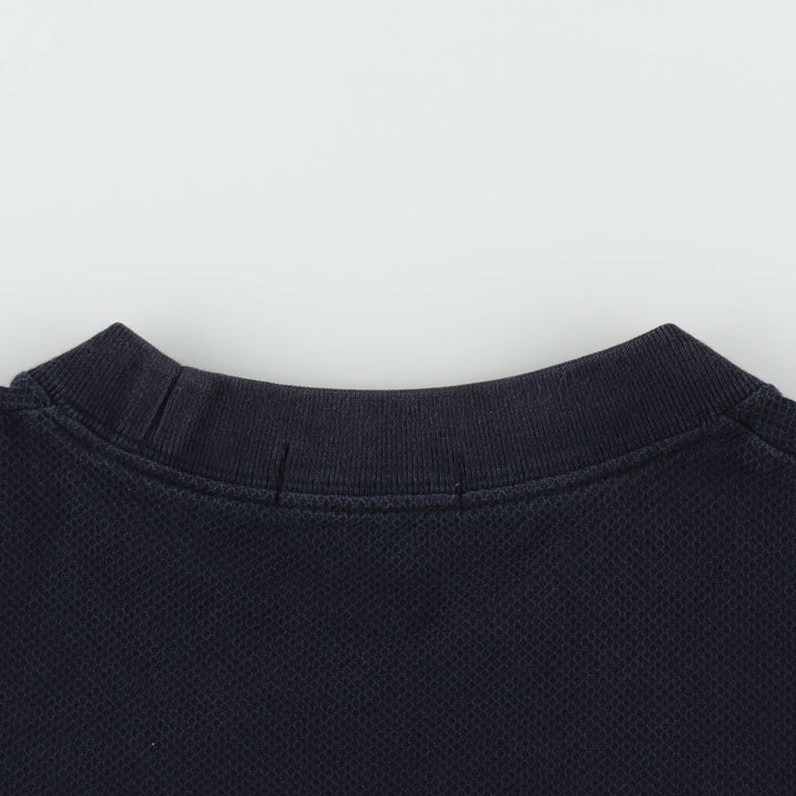 Fred Perry short-sleeved T-shirt with a single logo, men's size XL (approx.) cotton navy blue type Vintage Second Hand
