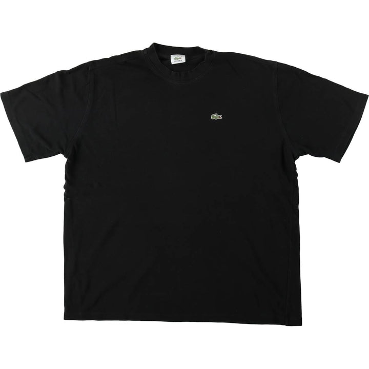 Lacoste LACOSTE Piqué Short-Sleeve T-Shirt with One-Point Logo, Size 8 (Men's XXL equivalent) cotton black type Vintage Second Hand
