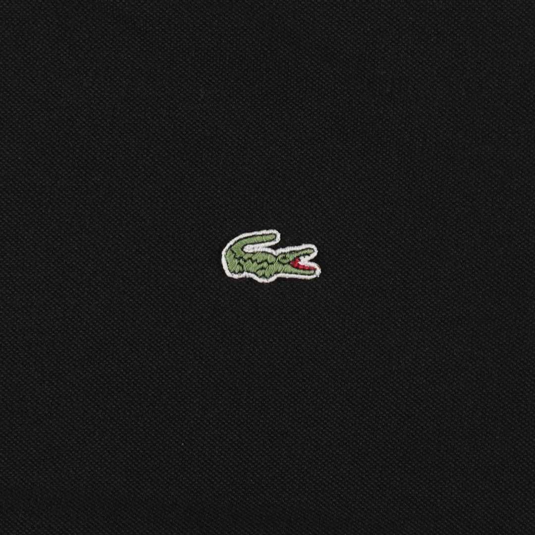 Lacoste LACOSTE Piqué Short-Sleeve T-Shirt with One-Point Logo, Size 8 (Men's XXL equivalent) cotton black type Vintage Second Hand