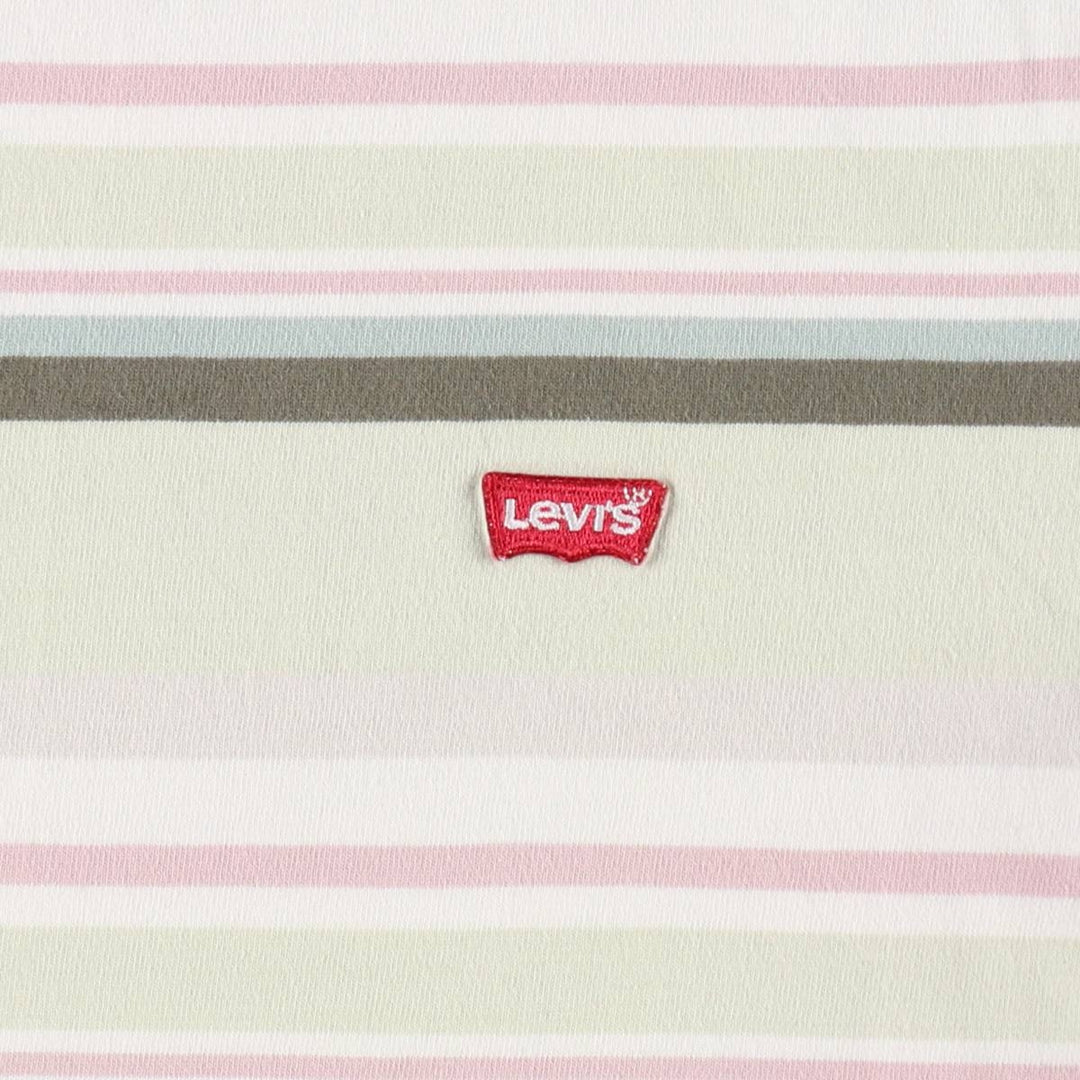 Levi's STANDARD Multi-stripe Short-Sleeve Striped T-Shirt, Men's Size M (approx.) cotton green type yellow green Vintage Second Hand