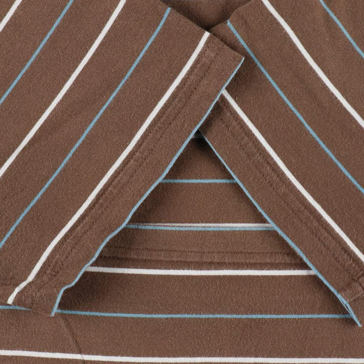Carhartt Multi-stripe Short-Sleeve Striped T-Shirt, Men's Size L (approx.) cotton brown type Vintage Second Hand