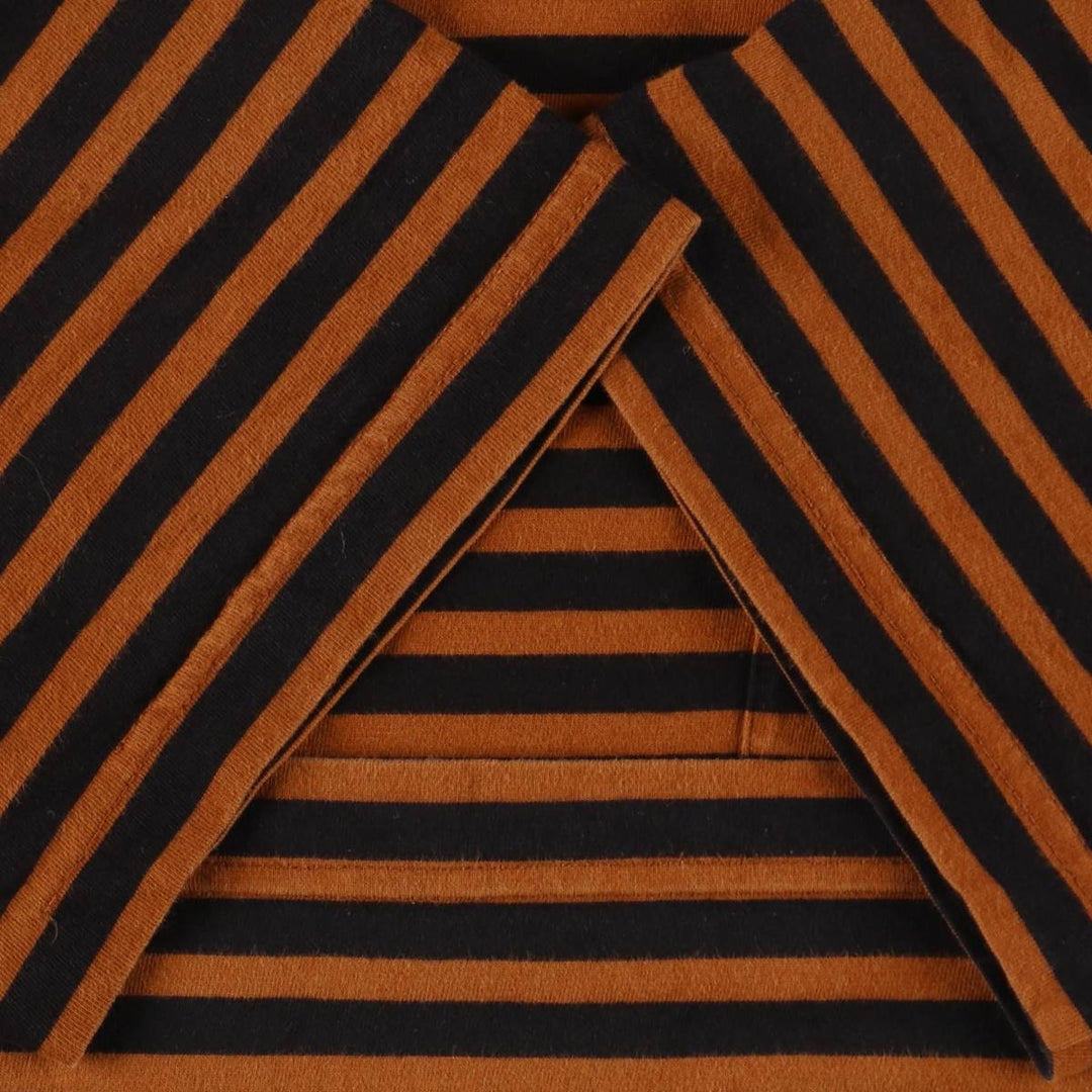 Carhartt WORK IN PROGRESS Short-Sleeve Striped T-Shirt, Men's Size XL (approx.) cotton black type Vintage Second Hand