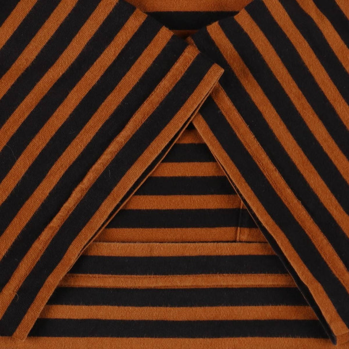Carhartt WORK IN PROGRESS Short-Sleeve Striped T-Shirt, Men's Size XL (approx.) cotton black type Vintage Second Hand
