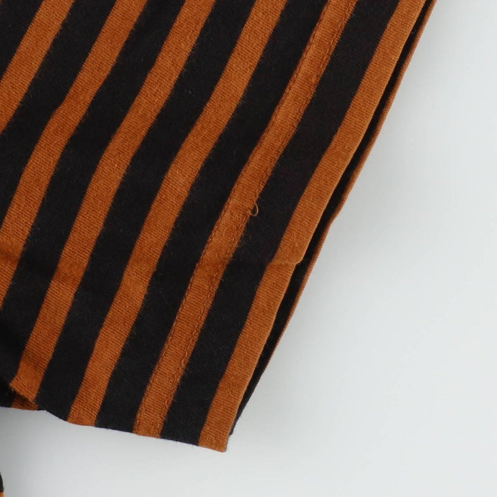 Carhartt WORK IN PROGRESS Short-Sleeve Striped T-Shirt, Men's Size XL (approx.) cotton black type Vintage Second Hand