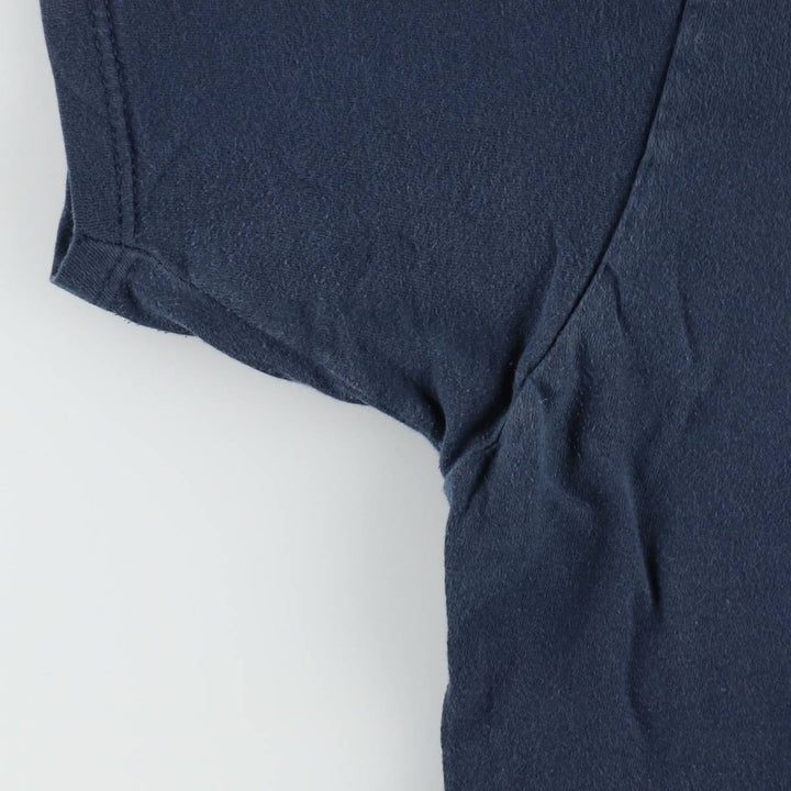 Columbia Short-Sleeve Printed T-Shirt, Men's Size L (approx.) cotton navy blue type Vintage Second Hand