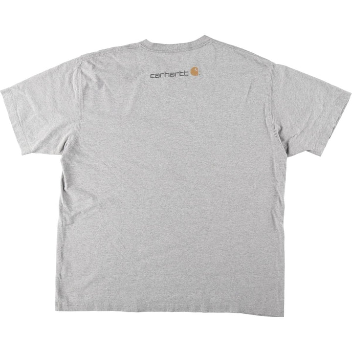 Carhartt Short-Sleeve Printed T-Shirt, Men's Size XL (approx.) cotton gray type Vintage Second Hand