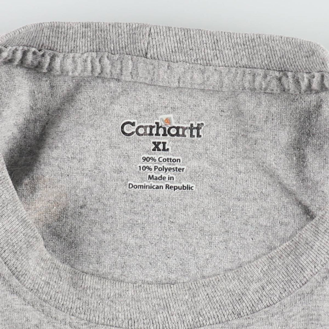 Carhartt Short-Sleeve Printed T-Shirt, Men's Size XL (approx.) cotton gray type Vintage Second Hand