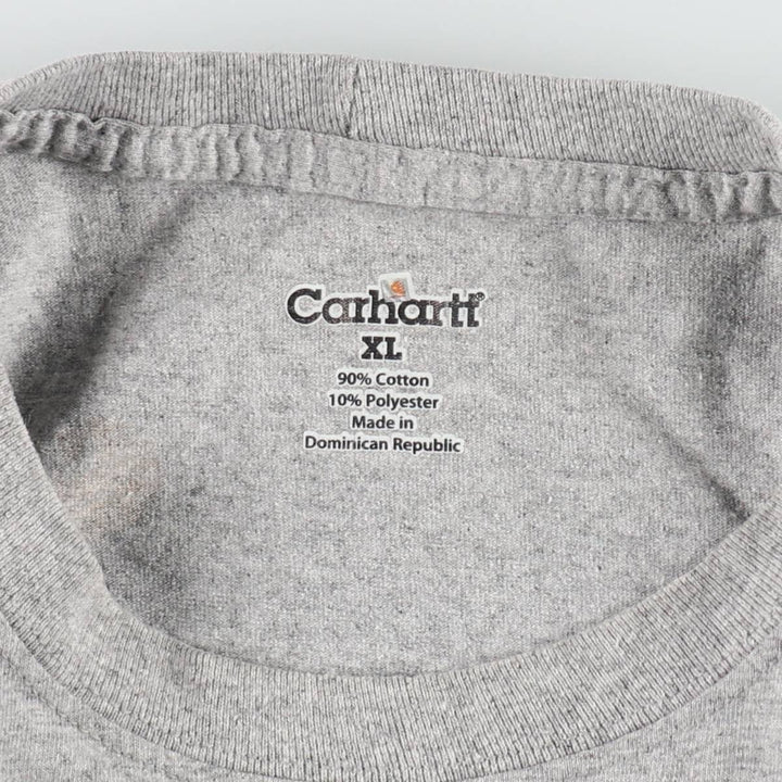Carhartt Short-Sleeve Printed T-Shirt, Men's Size XL (approx.) cotton gray type Vintage Second Hand