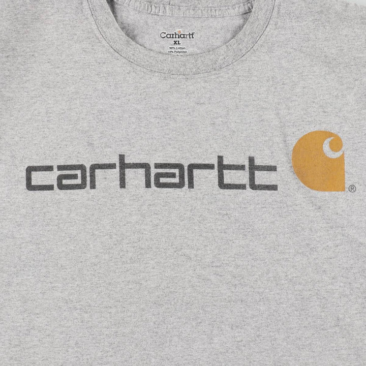 Carhartt Short-Sleeve Printed T-Shirt, Men's Size XL (approx.) cotton gray type Vintage Second Hand
